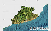 Satellite Map of Imperia, single color outside