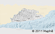 Classic Style Panoramic Map of Imperia, single color outside