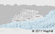 Gray Panoramic Map of Imperia, single color outside