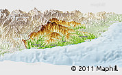 Physical Panoramic Map of Imperia, lighten