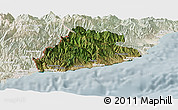 Satellite Panoramic Map of Imperia, lighten