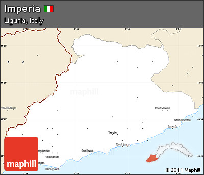 Classic Style Simple Map of Imperia