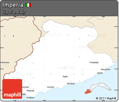 Classic Style Simple Map of Imperia