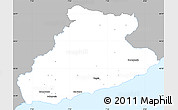 Gray Simple Map of Imperia, single color outside