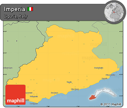 Savanna Style Simple Map of Imperia