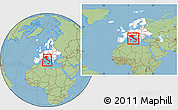 Savanna Style Location Map of Italy, highlighted continent, within the entire continent