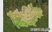 Satellite Map of Milano, darken