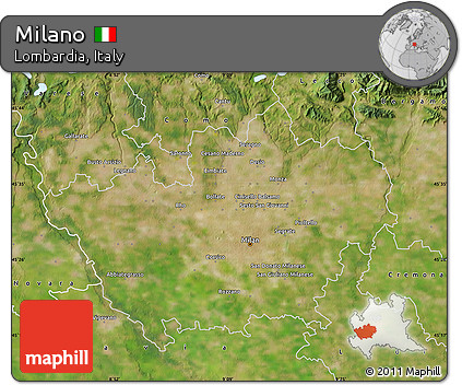 Satellite Map of Milano