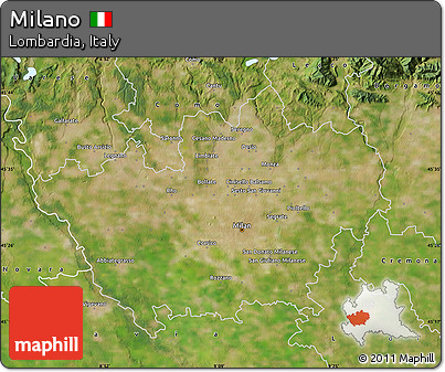 Satellite Map of Milano