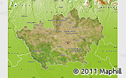 Satellite Map of Milano, physical outside