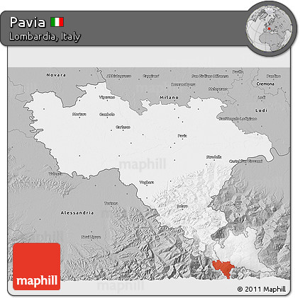Gray 3D Map of Pavia