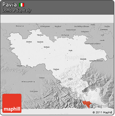 Gray 3D Map of Pavia