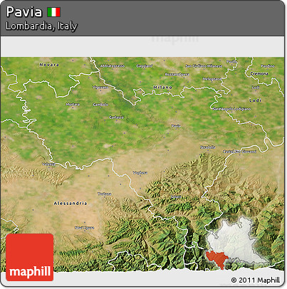 Satellite 3D Map of Pavia