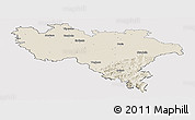 Shaded Relief Panoramic Map of Pavia, cropped outside