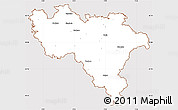 Classic Style Simple Map of Pavia, cropped outside