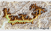 Physical 3D Map of Sondrio, lighten