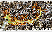 Physical 3D Map of Sondrio, semi-desaturated