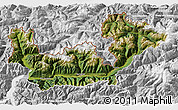 Satellite 3D Map of Sondrio, lighten, desaturated