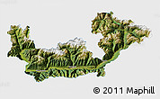 Satellite 3D Map of Sondrio, single color outside