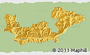 Savanna Style 3D Map of Sondrio, single color outside