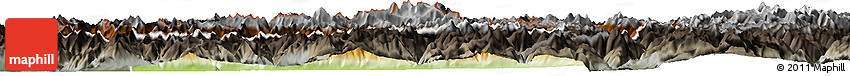 Physical Horizon Map of Sondrio, darken, semi-desaturated