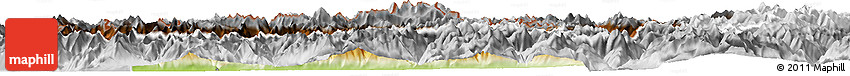 Physical Horizon Map of Sondrio, lighten, desaturated