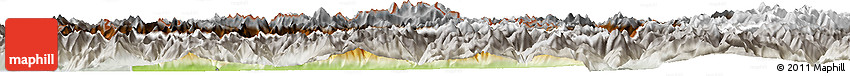 Physical Horizon Map of Sondrio, lighten, semi-desaturated
