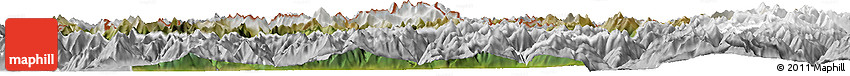 Satellite Horizon Map of Sondrio, lighten, desaturated