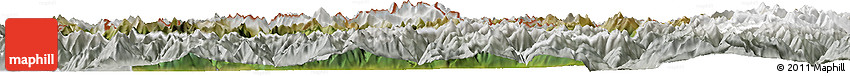 Satellite Horizon Map of Sondrio, lighten, semi-desaturated