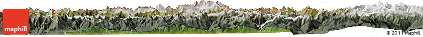 Satellite Horizon Map of Sondrio, semi-desaturated