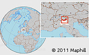 Gray Location Map of Sondrio, highlighted parent region