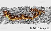 Physical Panoramic Map of Sondrio, lighten, desaturated