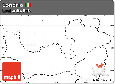Blank Simple Map of Sondrio, no labels