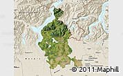 Satellite Map of Varese, shaded relief outside