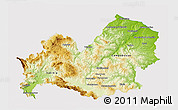 Physical 3D Map of Molise, cropped outside