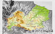 Physical 3D Map of Molise, desaturated