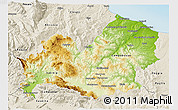 Physical 3D Map of Molise, shaded relief outside