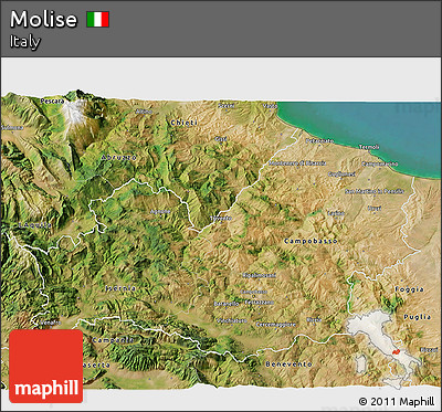 Satellite 3D Map of Molise