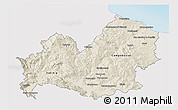 Shaded Relief 3D Map of Molise, single color outside