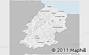 Gray 3D Map of Campobasso, single color outside