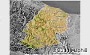 Satellite 3D Map of Campobasso, desaturated