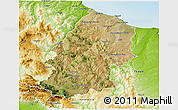 Satellite 3D Map of Campobasso, physical outside