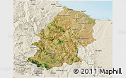 Satellite 3D Map of Campobasso, shaded relief outside
