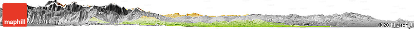 Physical Horizon Map of Campobasso, desaturated
