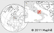 Blank Location Map of Campobasso, highlighted country, highlighted parent region