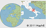 Savanna Style Location Map of Campobasso, highlighted country
