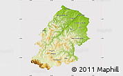 Physical Map of Campobasso, cropped outside
