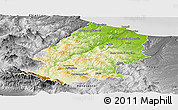 Physical Panoramic Map of Campobasso, desaturated