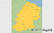 Savanna Style Simple Map of Campobasso, single color outside
