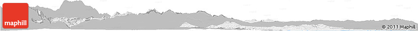 Gray Horizon Map of Molise, single color outside
